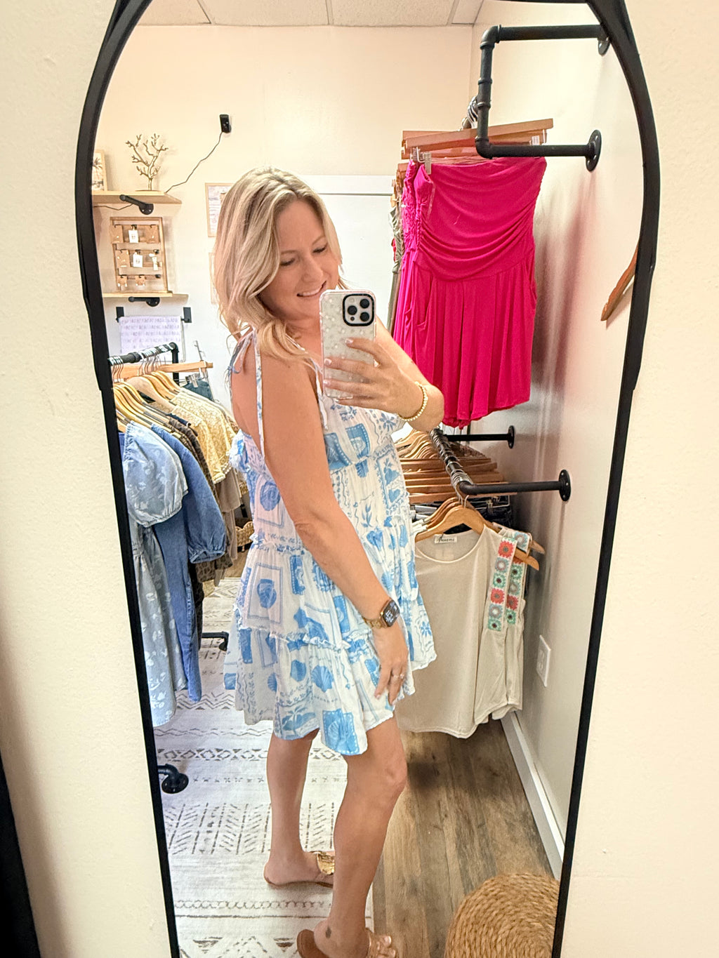 MARINE PRINT MINI DRESS