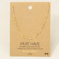 Dainty Chain Link Bead Station Necklace