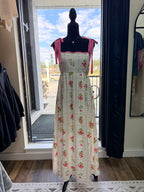 FLORAL PATTERN SCALLOPED DRESS