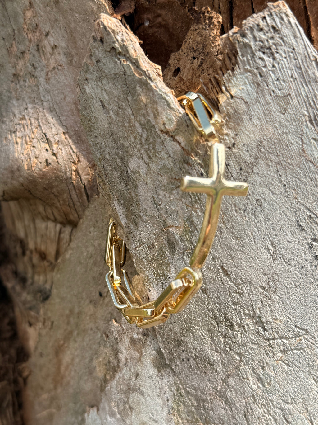 Sideways Cross Stretch Bracelet